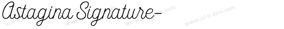 Astagina Signature字体转换